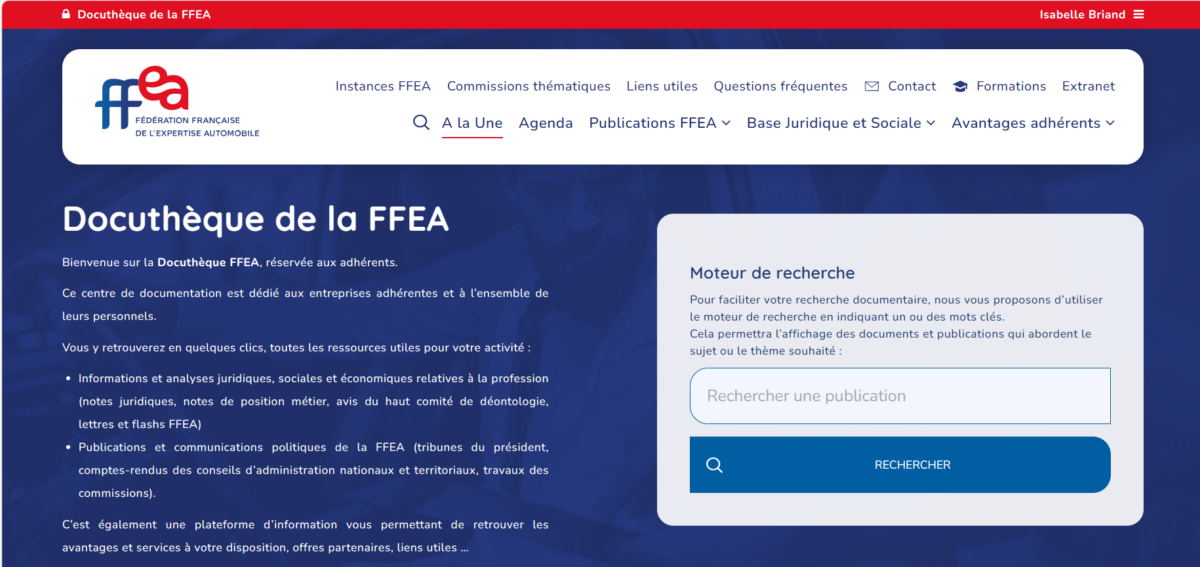 Lancement de la Docuthèque FFEA, la nouvelle plateforme documentaire à destination des professionnels de l’expertise automobile